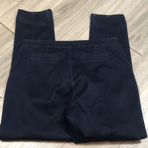 NYDJ DarkWash Leggings w/ faux pockets & zipper Fly size 14 - Picture 3 of 11